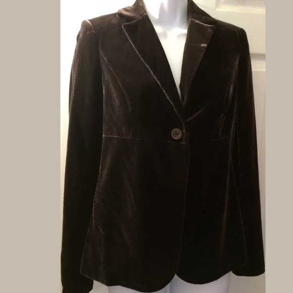 VINCE Brown Velvet Jacket Coat Blazer Soft - Picture 7 of 7